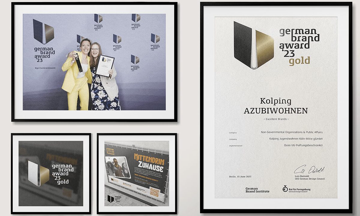 German Brand Award 2023 – Gemeinsam mit Kolping Jugendwohnen